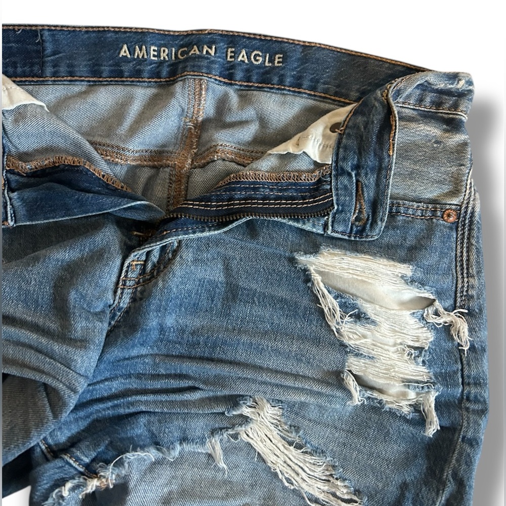 American Eagle Blue Ripped Jean Shorts !
